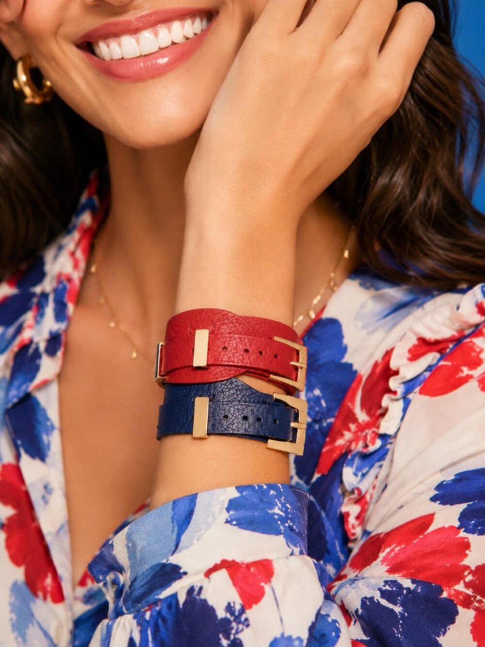 New Anthro Vibe Buckle Up Vegan Leather Wrap Cuff Bracelet in 5 Color Options